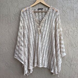 Ariella Boho Crochet Poncho NEW